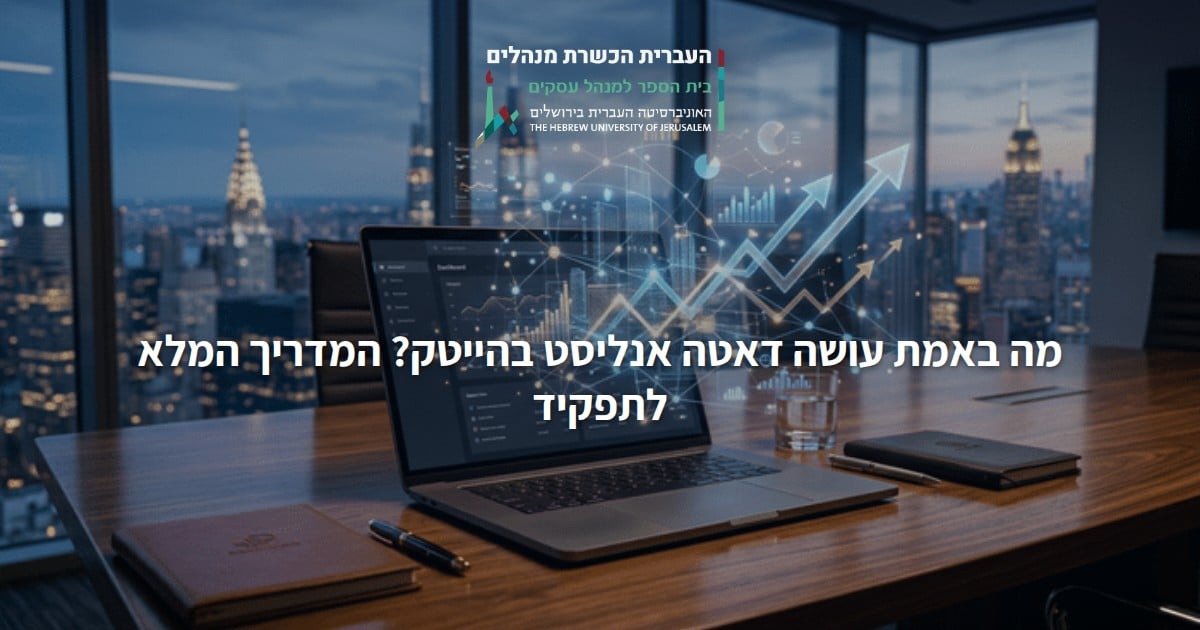 מה באמת עושה דאטה אנליסט בהייטק? המדריך המלא לתפקיד